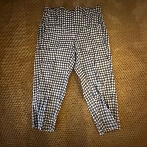J. Jill Blue and White Checkered Crops